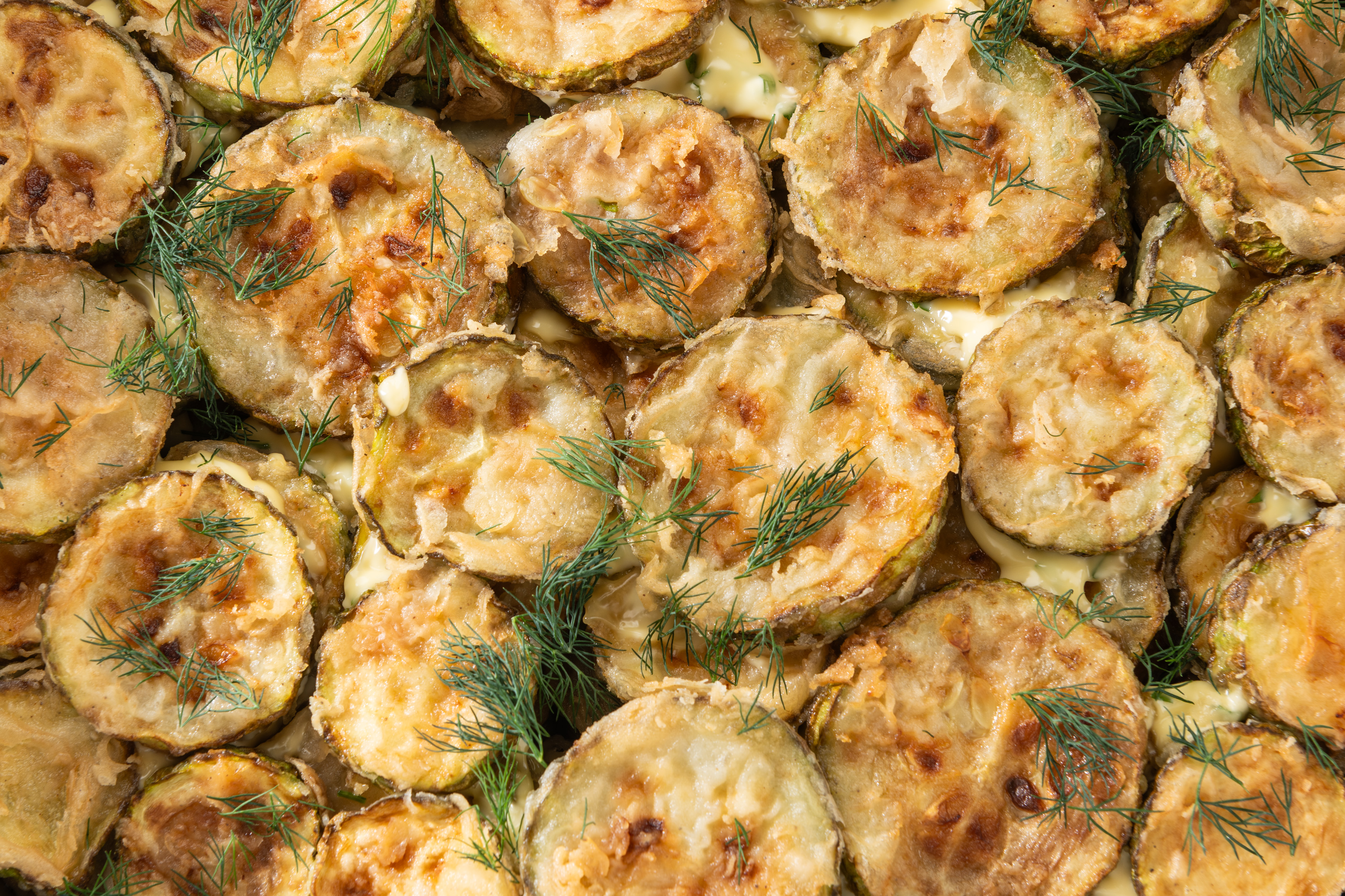 Photo Zucchini fried with garlic mayonnaise