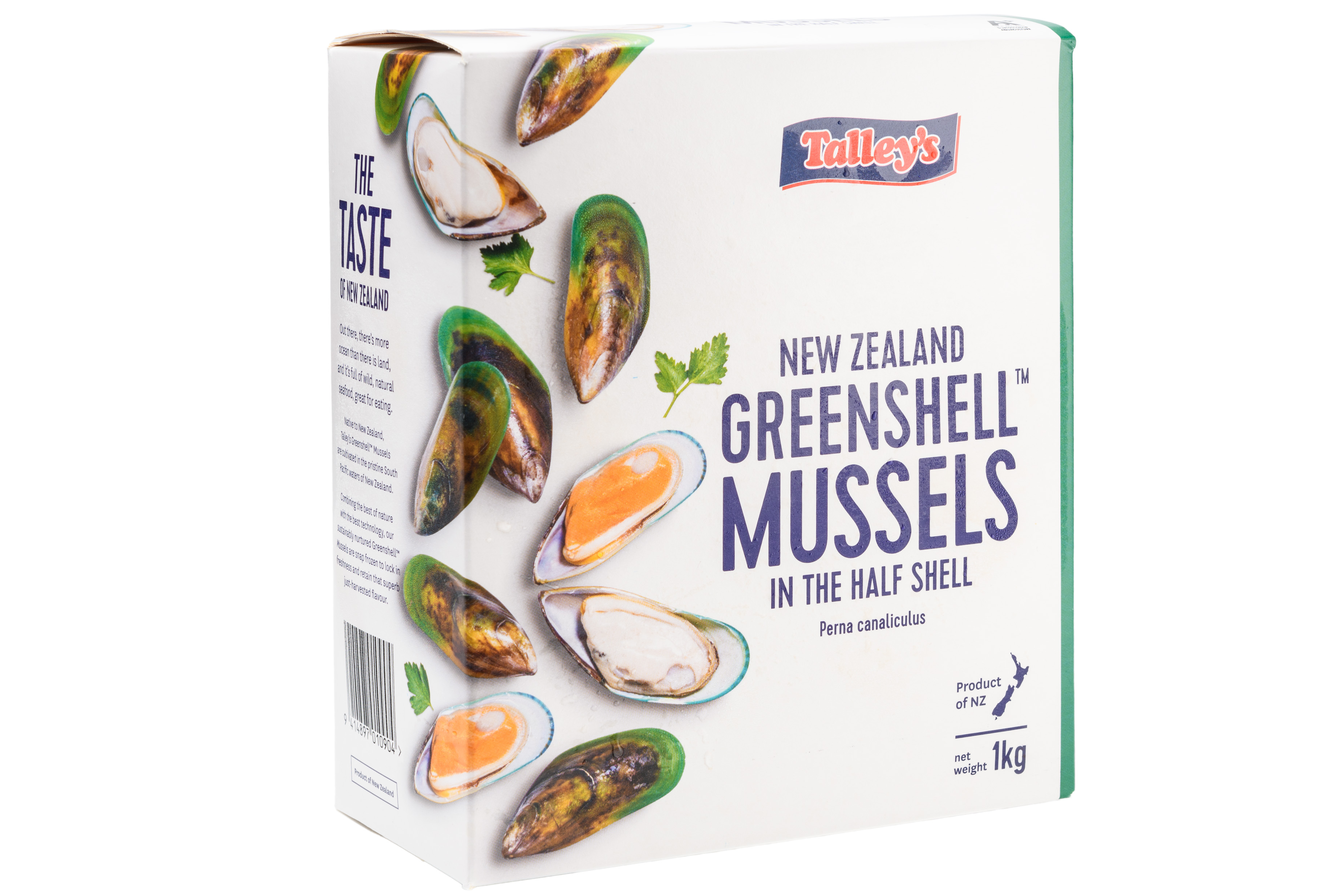 Photo Frozen half shell mussels of New Zealand 30-45 1kg s/m pieces