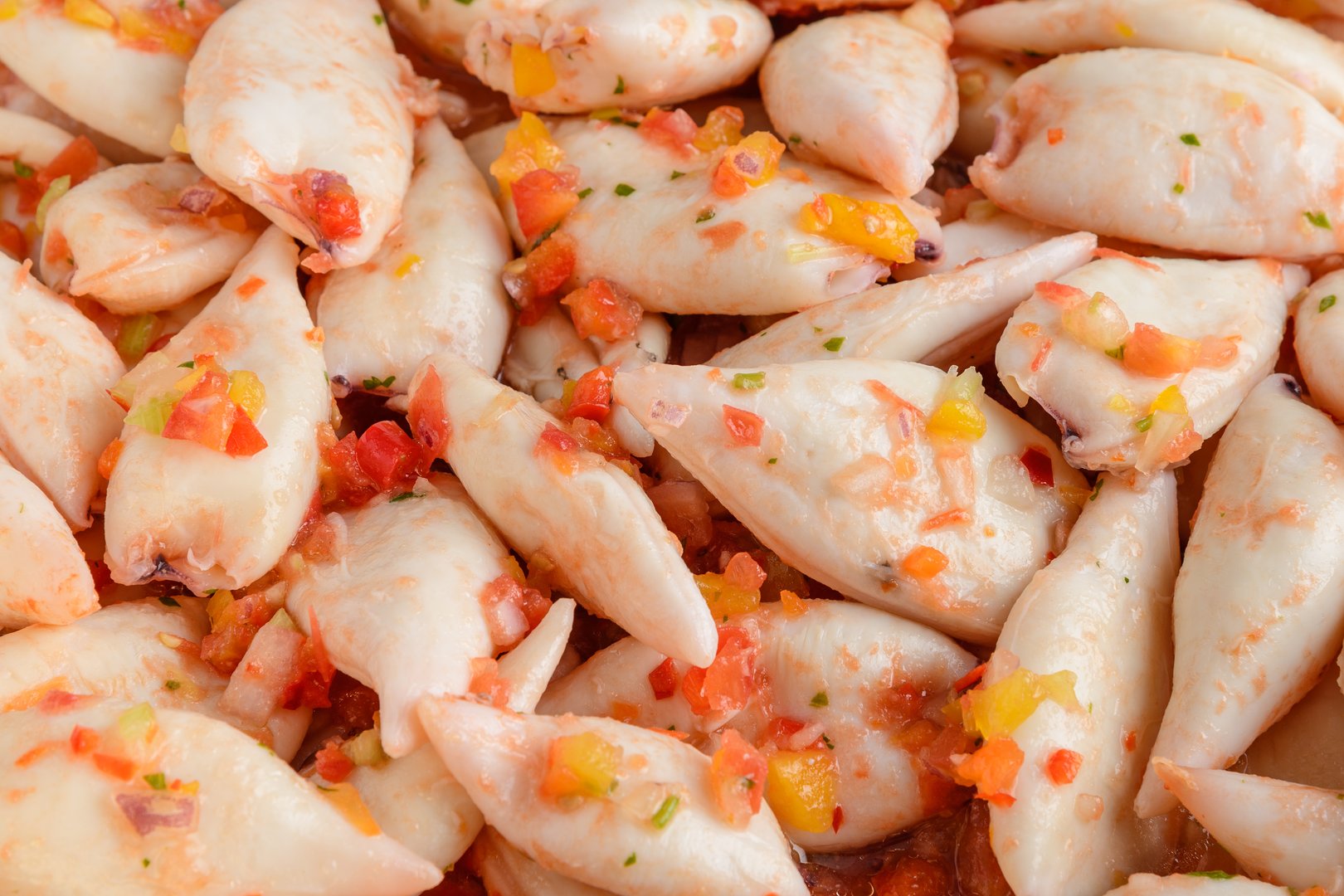 Photo Squid salad with salsa