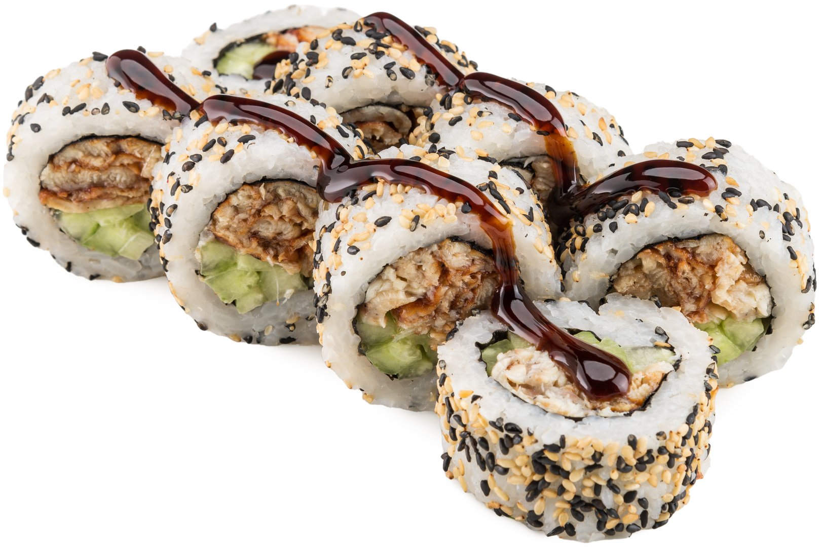 Photo Dish California with eel in sesame