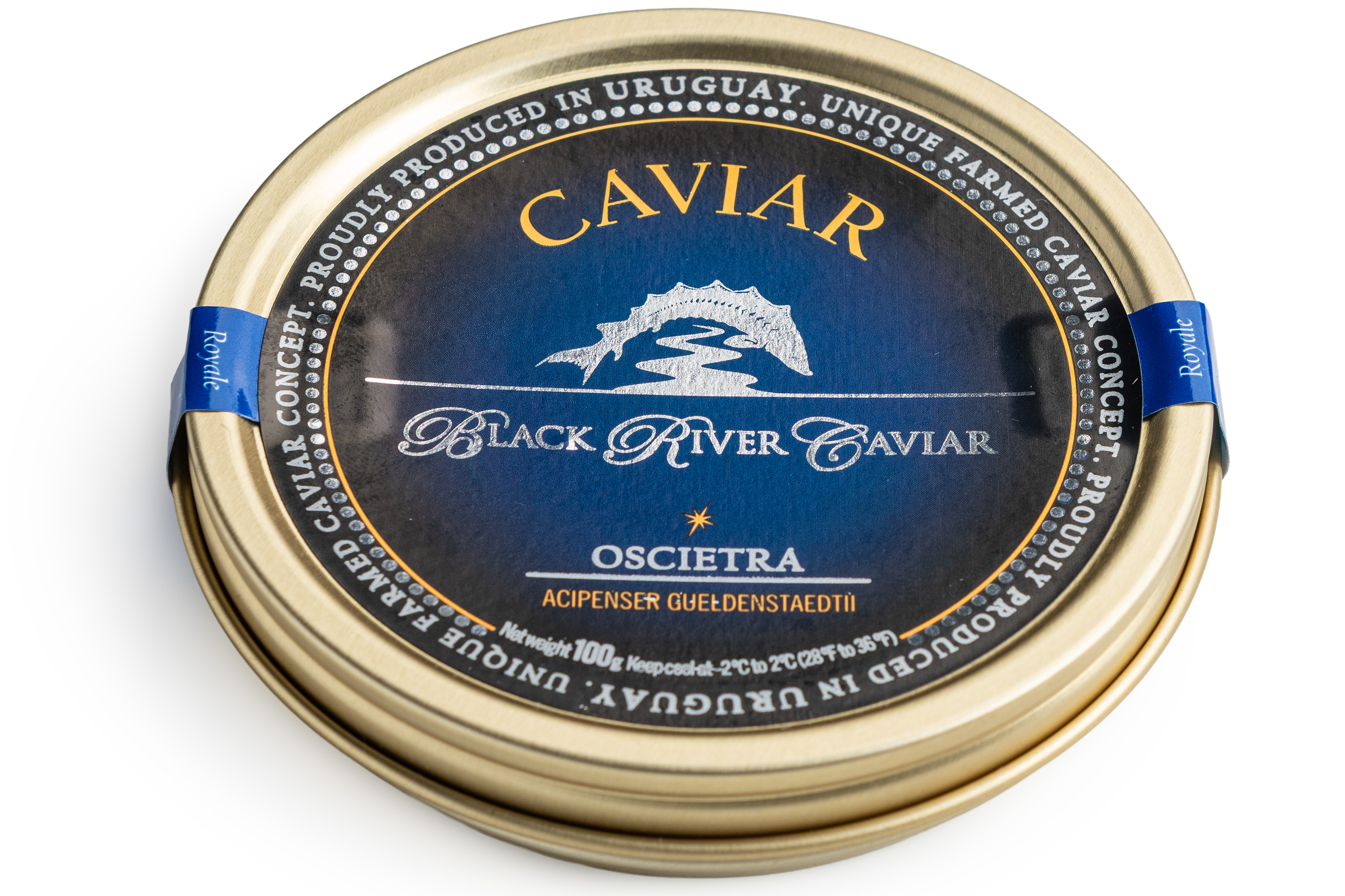 Photo Black sturgeon caviar ROYALE «Black River Caviar oscietra» 100g