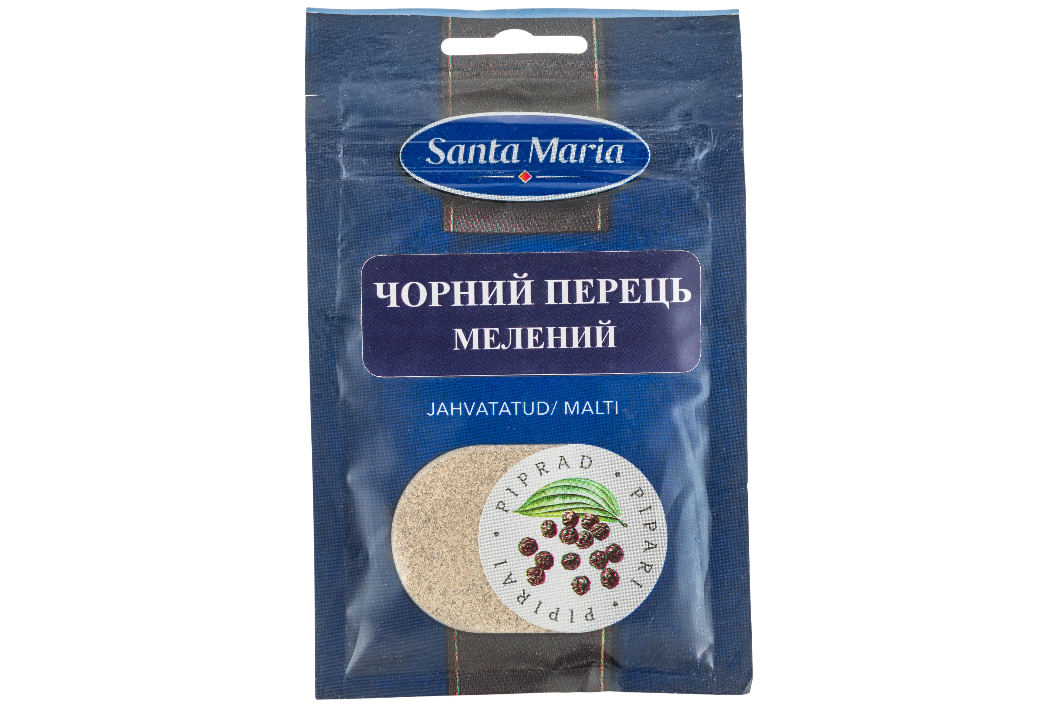 Фото Чорний перець мелений 16 г (пакетик) Santa Maria