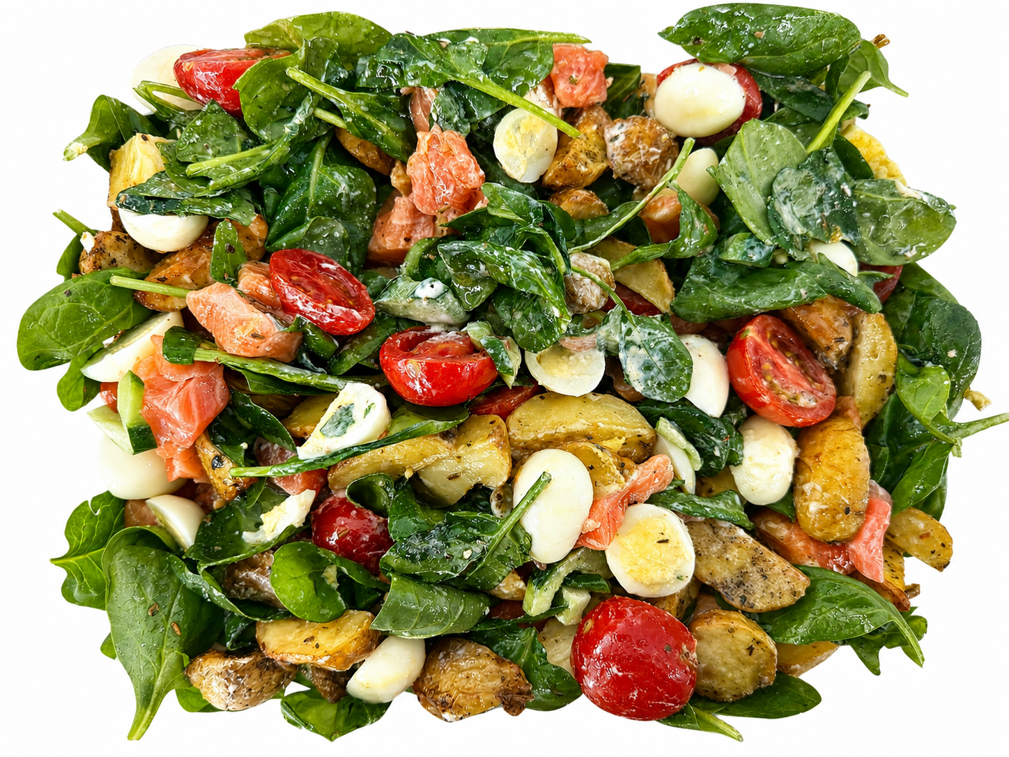 Photo Salad with salmon, potatoes and cheese FF weight