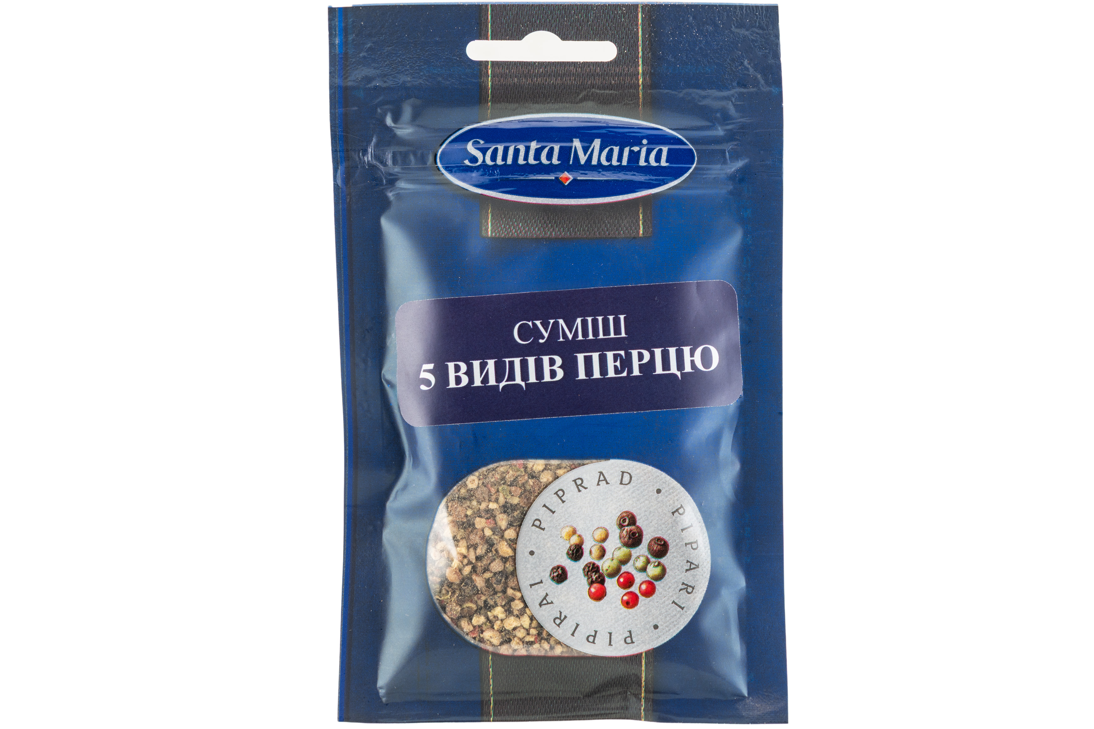 Фото Приправа смесь из пяти видов перца 25 г (пакетик) Santa Maria