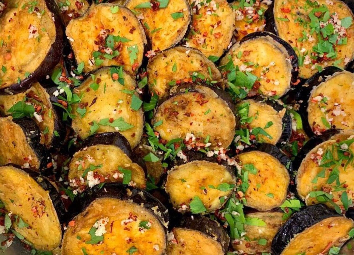 Photo Fried eggplants